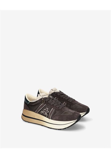 Premiata Bethcoin 8505 Sneaker in Vintage Grey Leather Women's PREMIATA |  | BETHCOIN VAR8505